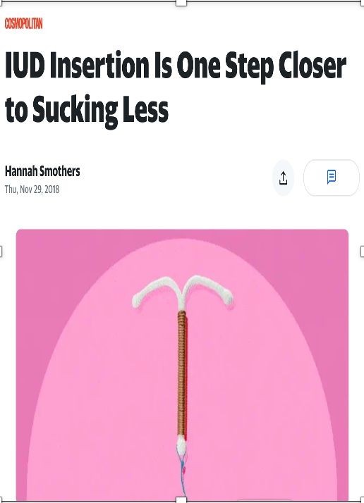IUD One Step Closer to Sucking Less